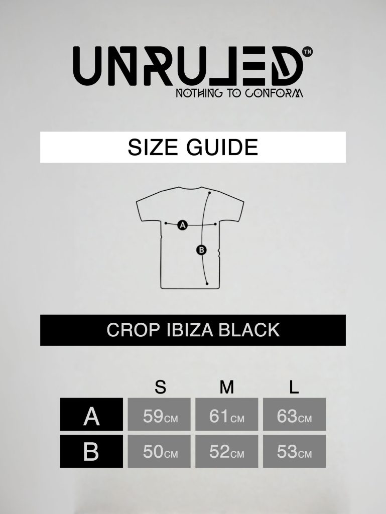 Size guide for Crop Ibiza