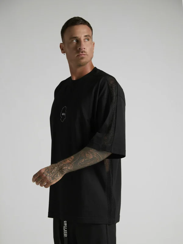 Premium men's T-shirt with mesh inserts on sleeves and sides from UNRULED IBIZA collection.