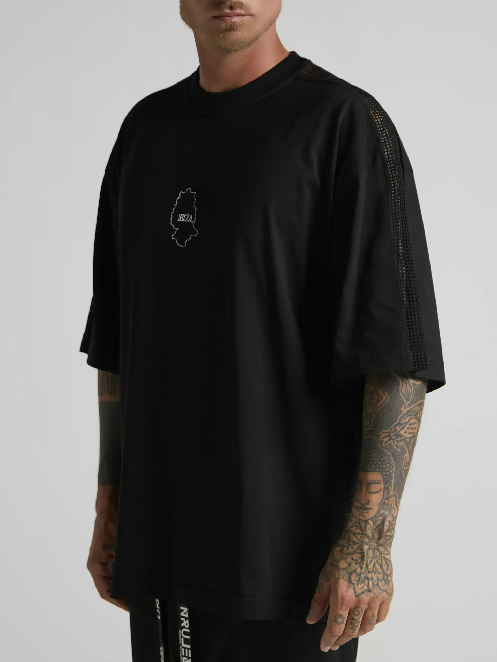 Premium men's T-shirt with mesh inserts on sleeves and sides from UNRULED IBIZA collection.