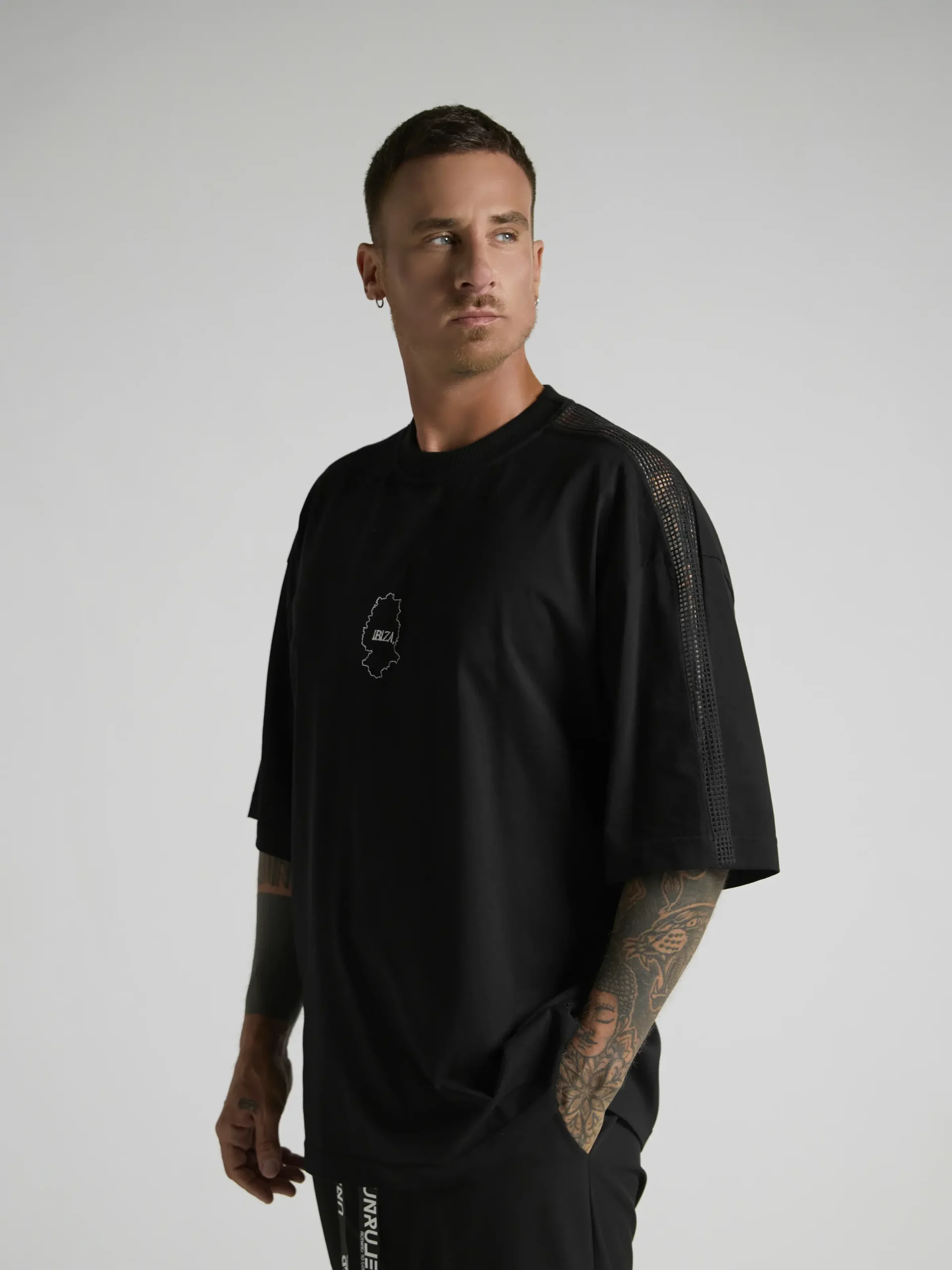 Premium men's T-shirt with mesh inserts on sleeves and sides from UNRULED IBIZA collection.
